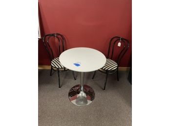 Modern Table With Two Chairs 28.5'tall X 23' Diameter
