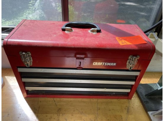 Craftsman Tool Box With Contents, 3 Drawers & Lift Top