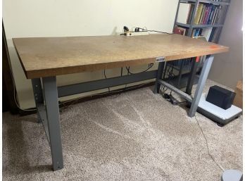 Work Table, Metal Legs By Stack Bin Corp.