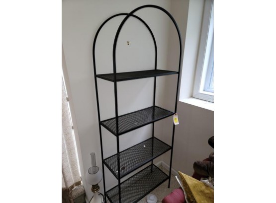 Black Metal 4 Shelf Plant Stand, Approx. 6 Ft. High