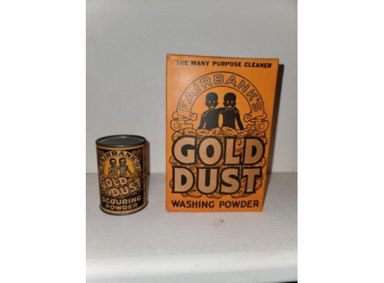 2 Fairbank's Gold Dust Boxes - One 6' Powder Box And One 3' Tin Of Scouring Powder