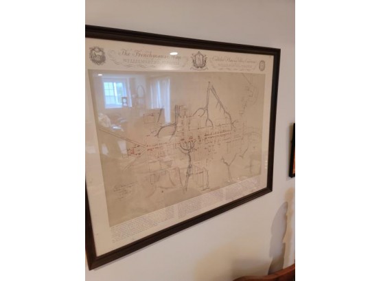 The Frenchman's Map, Williamsburg, VA, Framed, Under Glass
