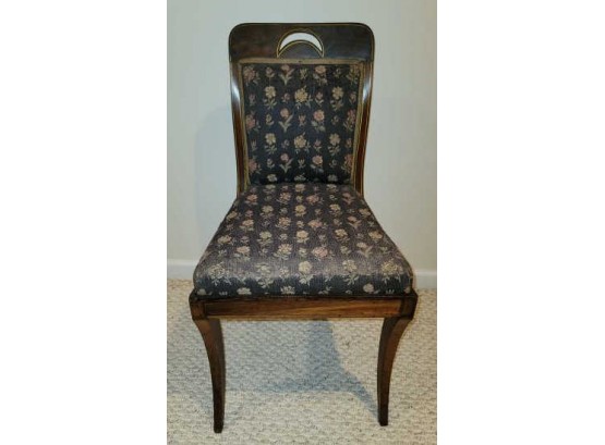 Side Chair, Rosewood, Seat And Back Upholstery In Poor Condition