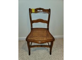 Child's Chair, Bird's Eye, Maple, Cane Seat, 13.5' To Top Of Seat