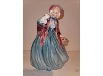 Royal Doulton Figurine, 'Lady Charmian,' Minor Chips On Flowers, 8' H