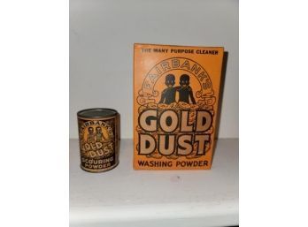 2 Fairbank's Gold Dust Boxes - One 6' Powder Box And One 3' Tin Of Scouring Powder