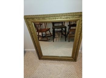 Mirror, Painted Gold, Minor Damage To Frame, Overall Measures 32' X 28'