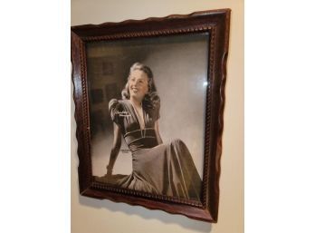 Photo Of Barbara Stanwyck, Framed, In Warner Bros Pictures, Overall 11.5' X 9.5'
