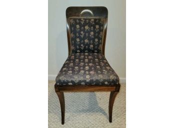 Side Chair, Rosewood, Seat And Back Upholstery In Poor Condition