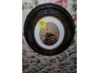 2 Portraits In Oval Frames - 1 Man And 1 Woman, Under Glass, Ready To Hang