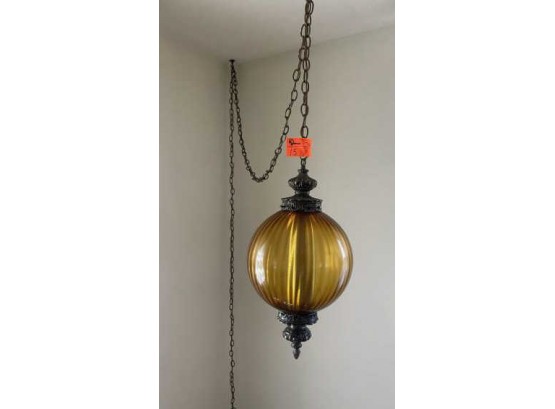 Hanging Lamp On Chain, Amber