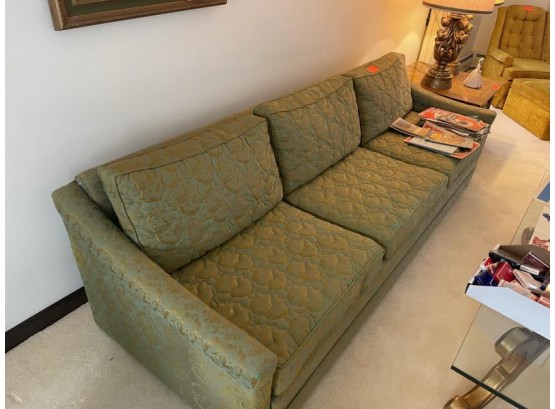 Vintage Green Sofa, 8' Long, Poor Condition