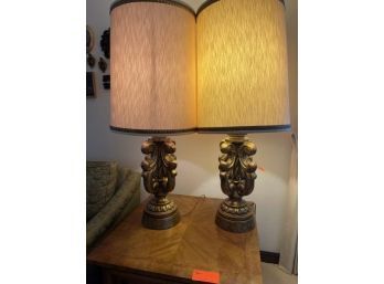 Resin Table Lamps 43' Tall With Shades