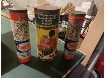 Lot: (1) Lincoln Logs (2) Tinker Toys