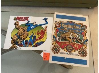 Lot Of (2) Posters: Ringling Brothers (Edges Bad)