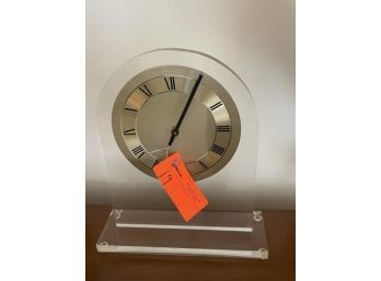 Clear Shelf Clock, Battery, Made In England