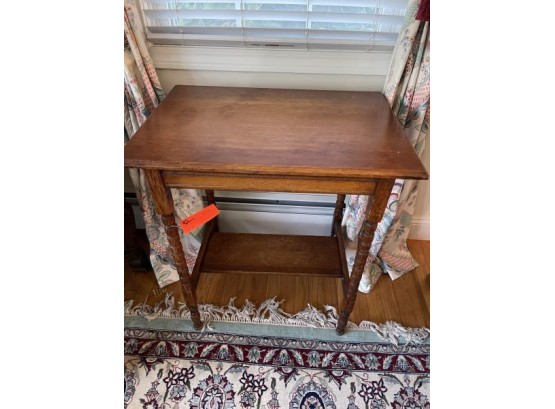 Wooden Side Table With Lower Shelf, 26' Wide X 18' Deep X 29' Tall