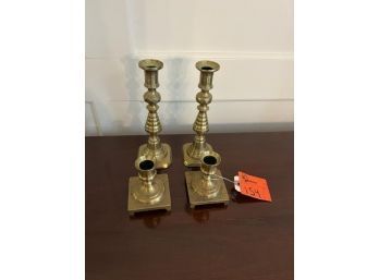 Lot Of (2) Brass Candle Sticks