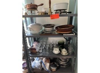 Large Lot Of Kitchen Ware Including Copper, Pewter, Glass & Wood