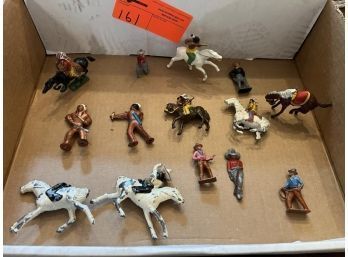Lead Toys Including Indians, Cowboys, Soldiers