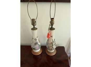Pair Of Lamps, 26' Tall