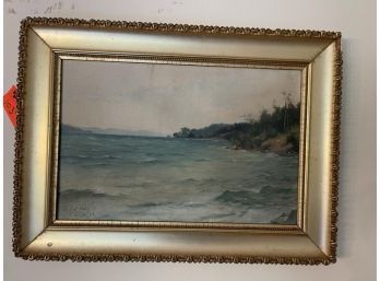 Oil On Canvas Of Lake Skaneateles, NY - By DeCost Smith 7/13/1888, 17.5'x11.5' Inside Frame