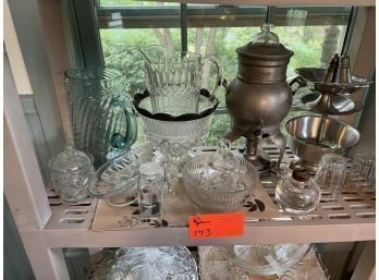 Misc. Lot: Glassware & Pewter