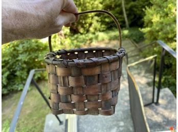 Indian Design Basket, 9.5' Tall To Handle