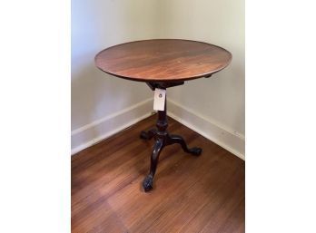 Round Tip Top Table With Ball & Claw Feet, 28' Tall, 24' Diameter