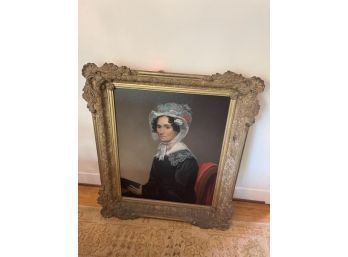 Portrait In Frame Oil In Canvas, Betsy DeCost: 24' Wide Inside Frame & 31' Tall Inside Frame,