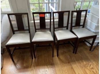 Lot Of (4) Sie Chairs With White Seat