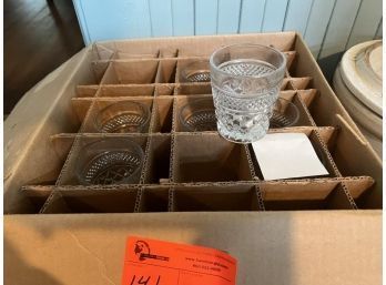 Lot Of Clear Glass Anchor Hocking Avon Glasses, Approx 24 Pieces