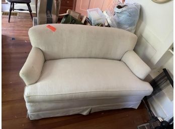 Love Seat, Upholstered, Fair Condition With Some Staining