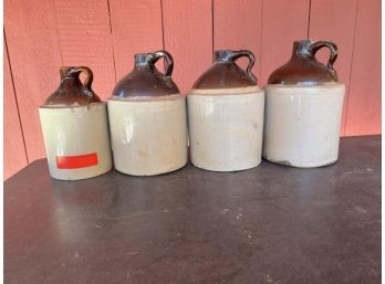 Lot Of (4) Jugs, Small 10' To Large 12' Tall, Mins Lot Of (4) Jugs, Small 10' To Large 12' Tall, Minor Cracks & Chips