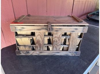 Wooden Crate With Berry Basket, 23 Baskets B/c 1 Is Missing, 23'W X 12'D X 12'T