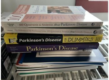 Books: Parkinson's Disease & Macular Degeneration, Rolling Walker & Cane