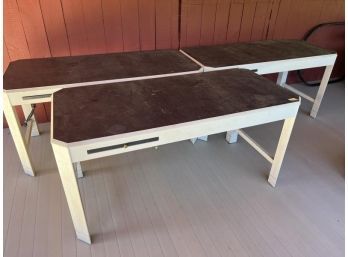 Lot Of (3) Work Tables With Electrical, (2) Have Extra Electrical, 5'Long X 28'Wide X 30'Tall