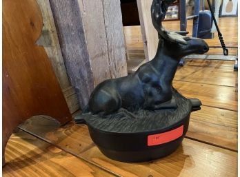 Cast Iron Decorative Moose With Bowl Base For Humidifier