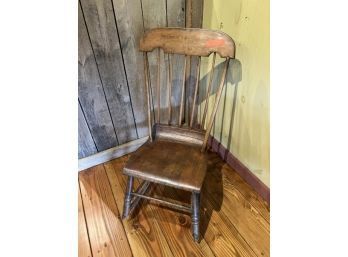 Spindle Back Rocking Chair With No Arms