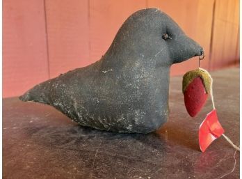 Weighted Black Bird With Strawberry