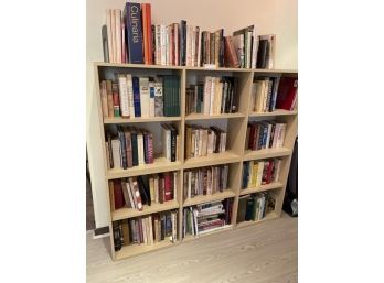 Large Lot +/- 200 Books Mostly Cook Books  Including (2) Laminate Book Cases