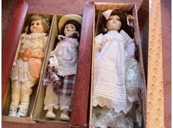 Lot Of (3) Dolls; Schmid Howard Kaplan's French Country Store 'Oh What A Beautiful Morning' & Jordan Marsh