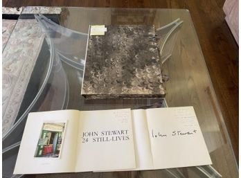 Box Set Of (10) Photographs Of Venice By John Stewart, (2)  Books & (1) Postcard Signed By John Stewart Inscribed To Dick Seguerra
