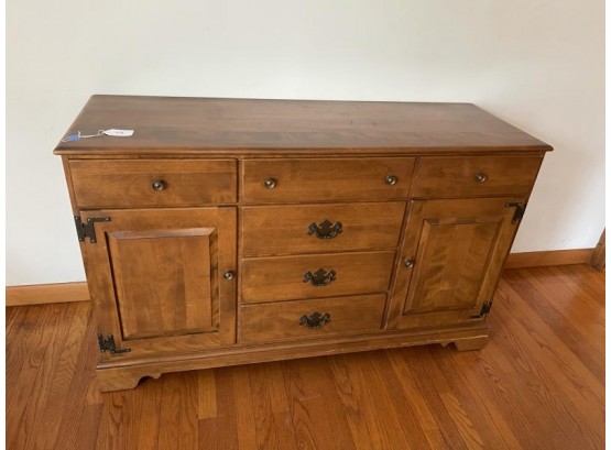Eathan Allen Maple Server, 6 Drawers & 2 Cupboards, 33' Tall