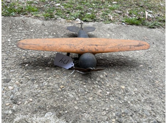 Toy Plane, Missing Wheel, Bent, Paint Loss