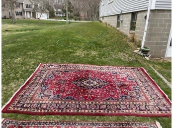 Rug, Persian, Hand Knotted Mashad, Wool Pile, Approx 50-75 Years Old, 7'10'x11'10'