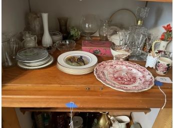 Contents Of Shelf Including China Pieces & Misc