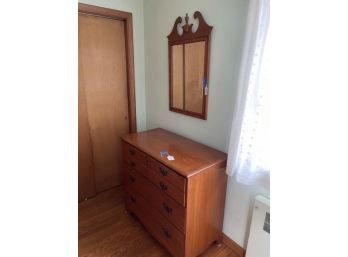 Maple 3 Drawer Chest With Wall Mirror