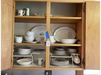 Contents Of (3) Cabinets With China, Glassware & Misc