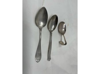 Lot Of Three Sterling Silver Spoons